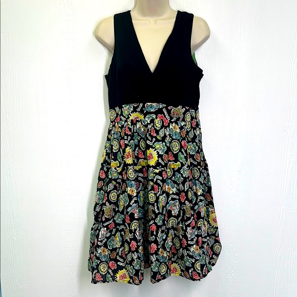 Anthropologie - Maeve French Isles Bora Bora Sleeveless Fun Print Mini Dress 6 - Picture 1 of 15